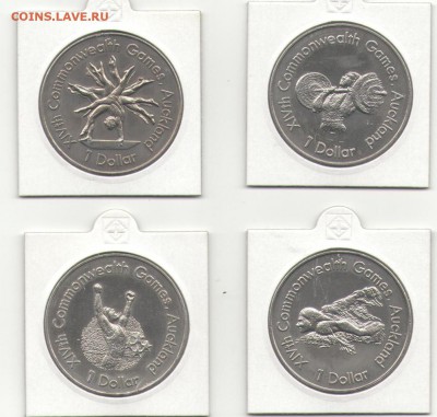 Новая Зеландия 1$ доллар 1989 Игры стран содружества 4 шт - Рисунок (3)