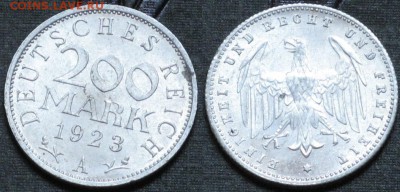 Германия рейх 200 марок 1923 А - Германия рейх 200 марок 1923 А