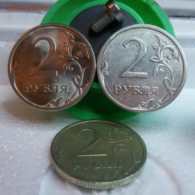 2 рубля 2009 сп плакировка, эксперимент? - магнит