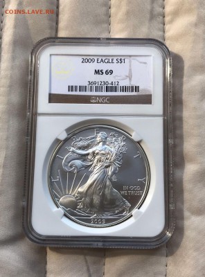 США 1 Доллар 2009 в слабе NGC MS 69 - 2009