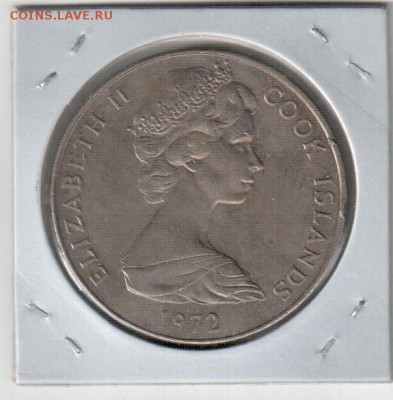 О-ва Кука, Истукан, Шайба, 1 доллар 1972 год - Кука остр 1 долл 1972 КМ 7
