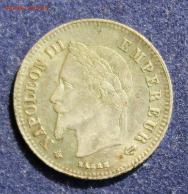 C 1 РУБ. ФРАНЦИЯ 20с  1866г. НАПОЛЕОН-III  UNC   до 7.04 - IMG_5435.JPG