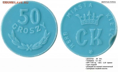 Немного иностранных жетонов на опознание! Заранее благодарен - 50 GROSZY - CK, HERB MIASTA KIELC