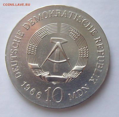 ГДР 10 марок 1966 125. Todestag Karl Friedrich Schinkel - аверс