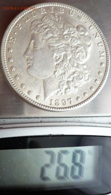 Доллар США 1897 г. оценка - P1380911.JPG