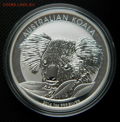 1$ Австралия Коала 2014г унция серебра5.04.2016,22-00 по мос - DSCN7006