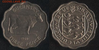Гернси 3 пенса 1959 до 22:00мск 08.04.17 - Гернси 3 пенса 1959