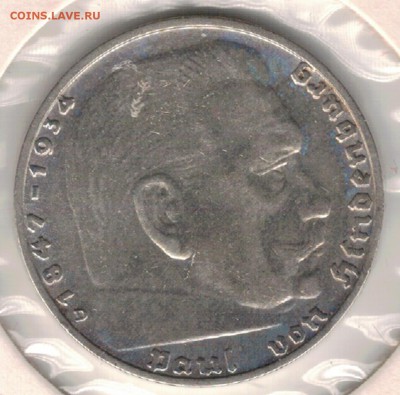 Ag ГЕРМАНИЯ 2 РЕЙХСМАРКИ 1936D ДО 06.04 В 22.00МСК (Д681) - 5-1936