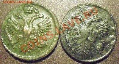 денга 1731 перечекан с копейки 1724 - 563