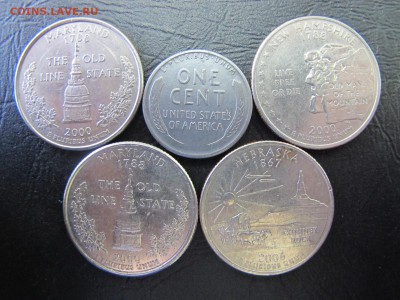 США. 4 простых квотера и 1 цент 1943. Предпродажная. - IMG_5179.JPG