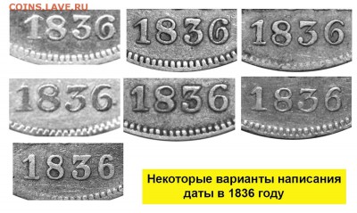 30 копеек 2 злотых 1836 года, оценка - 30 копеек 1836 - варианты