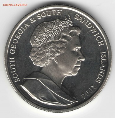 Сэндвичевы о-ва, 2 фунта 2006, морской лев, Шайба - Сэндвичевы о-ва морской лев1