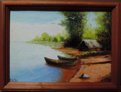 КАРТИНА " Лодки у берега" холст,масло Низкий Старт! - DSCN4569