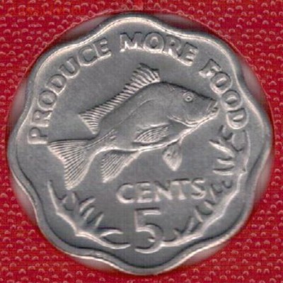 Сейшелы 5 центов 1977 ФАО Рыба до 10.04.17 в 22.00мск (Д700) - 4-с5ц77а