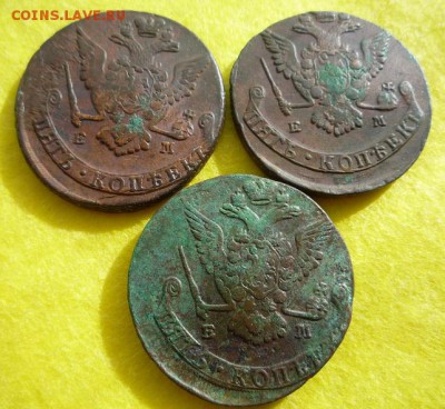 5 копеек 1773,76,77гг ем,до 7.04 - 2