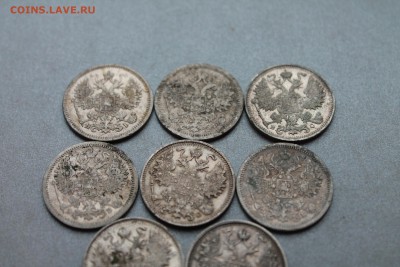 Царское серебро, не чищено. 8 шт. 15-ек до 11.04. - Изображение 783