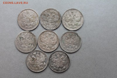 Царское серебро, не чищено. 8 шт. 15-ек до 11.04. - Изображение 782