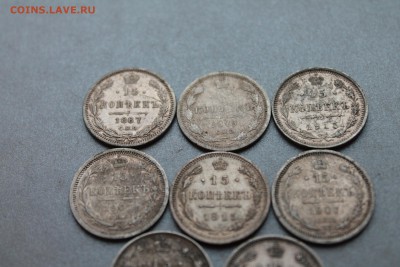 Царское серебро, не чищено. 8 шт. 15-ек до 11.04. - Изображение 781