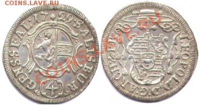 Зальцбург 4 крейцера 1729. Качество! - 17au7