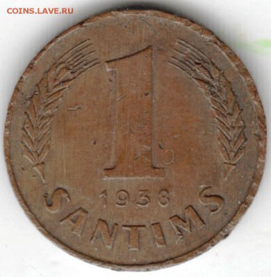 Латвия 1 сантим 1938 г. до 24.00 12.04.17 г. - Scan-170405-0023