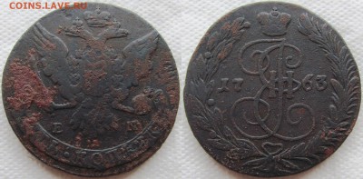 5 копеек 1763 года и две польские за Lv. - 1763 1