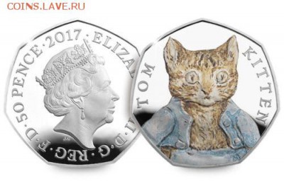 Кошки на монетах - Великобритания 2017