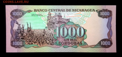 Никарагуа 1000 кордоба 1985 unc до 13.04.17. 22:00 мск - 1