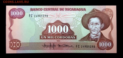 Никарагуа 1000 кордоба 1985 unc до 13.04.17. 22:00 мск - 2
