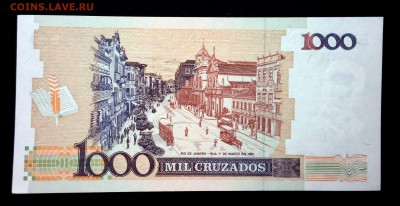 Бразилия 1000 крузадо 1988 unc до 13.04.17. 22:00 мск - 1