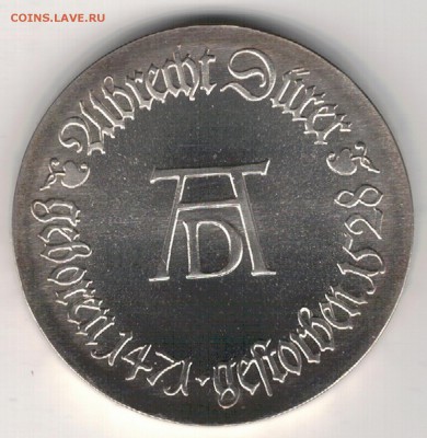 Ag ГДР 10 МАРОК 1971 АЛЬБРЕХТ ДЮРЕР 13.04 В 22.00МСК (Д702) - 5-10м71