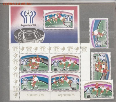 КНДР 1977 футбол ЧМ 3м+блок +лист - Копия 1