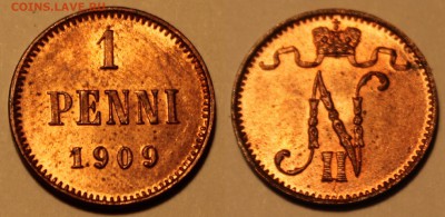 Оцените 1 пенни 1909, 5 пенни 1917 - 1 пенни1