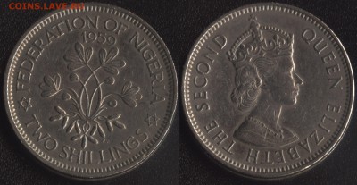 Обмен иностранью - Нигерия 2 шиллинга 1959