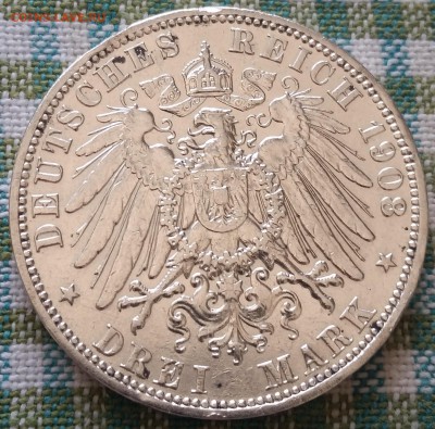 ГЕРМАНИЯ 3 марки 1908 Пруссия Вильгельм II - до 13.04.17 - 20170410_094507