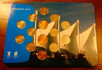 КАНАДА - ВАНКУВЕР оф. набор блистер до 16.04, 22.00 - Канада - Ванкувер 2010 набор блистер