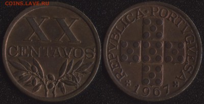 Португалия 20 сентаво 1967 до 22:00мск 14.04.17 - Португалия 20 сентаво 1967