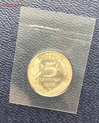 Франция, 5 Сантимов 1978г., UNC, KM# 933 - IMG_0506.JPG