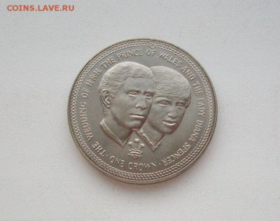 остров Мэн 1 крона 1981 Свадьба Дианы Портреты Крона Шайба - 100_6184