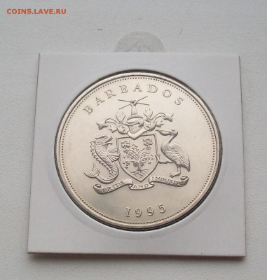 Барбадос 5$ долларов 1995 50 лет ООН Крона Шайба - 100_7209