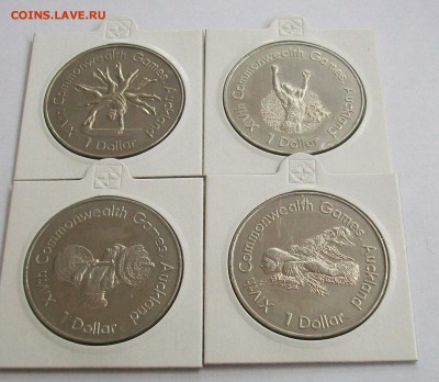 Новая Зеландия 1$ доллар 1989 Игры содружества 4шт. Шайба - 100_7329
