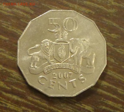 СВАЗИЛЕНД - 50ц ЛЕВ, СЛОН до 18.04, 22.00 - Свазиленд 50 ц 2007_1