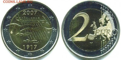 2 Евро Финляндия 2007 90 лет независимости Финляндии - 5531fffe59ada