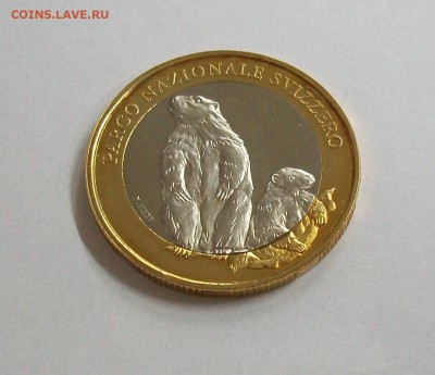 Биметалл!! Швейцария 10 Франков 2010 Альпийский сурок - 100_7441