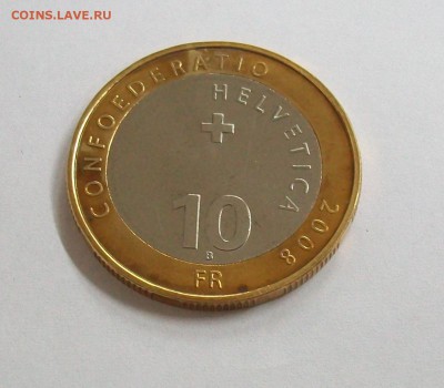 Биметалл!! Швейцария 10 Франков 2008 Беркут - 100_7439