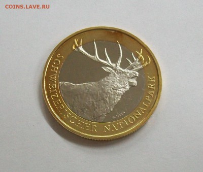 Биметалл!! Швейцария 10 Франков 2009 Олень - 100_7430