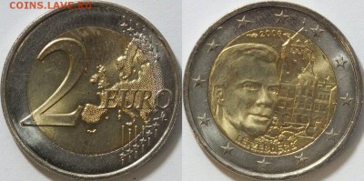 2 евро Люксембург 2008 Герцог Анри и замок Берг - artid16241_combined