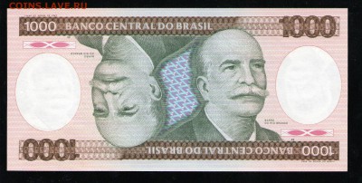 БРАЗИЛИЯ 1000 КРУЗЕЙРО 1981-86 UNC ДО 18.04 22:00 МСК - 13 001