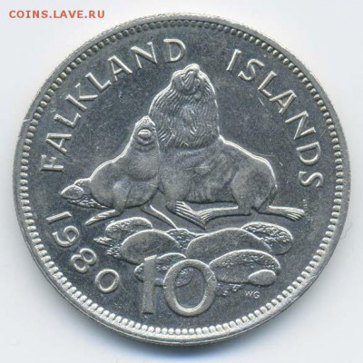 Фолкленды 10 пенсов 1980 - реверс. - Фолкленды_10пенсов-1980_Р
