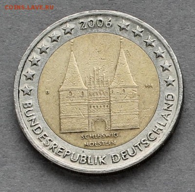 2 евро 2006, Германия, Голштинские ворота в Любеке, до 17.04 - 2euro2006a