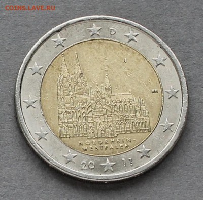 2 евро 2011, Германия, Кёльнский собор, до 17.04 - 2euro2011a